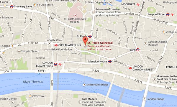 Map of St. Paul’s Cathedral