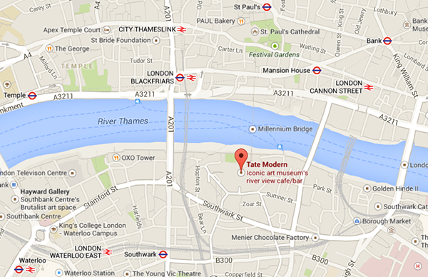 Map of Tate Modern