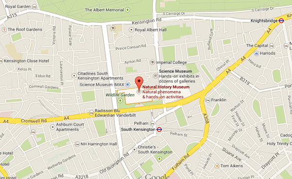 Map of the Natural History Museum