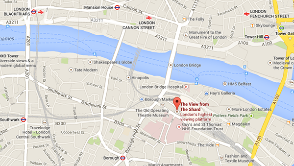 Map of The Shard